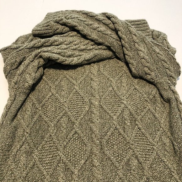 Edward Chapman Ladies Shops Canadian Brand Chunky Green Knit Sweater Women Large - Picture 9 of 16